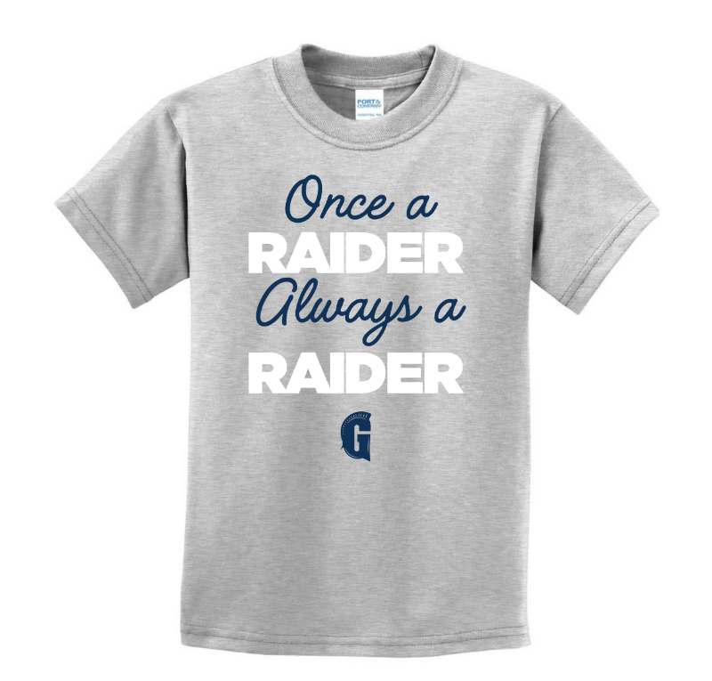 Youth "Once a Raider" T-Shirt, Grey