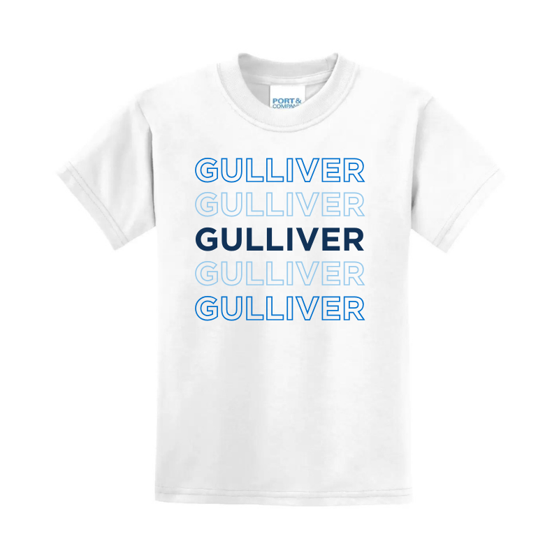Youth Stacked "Gulliver" T-Shirt, White