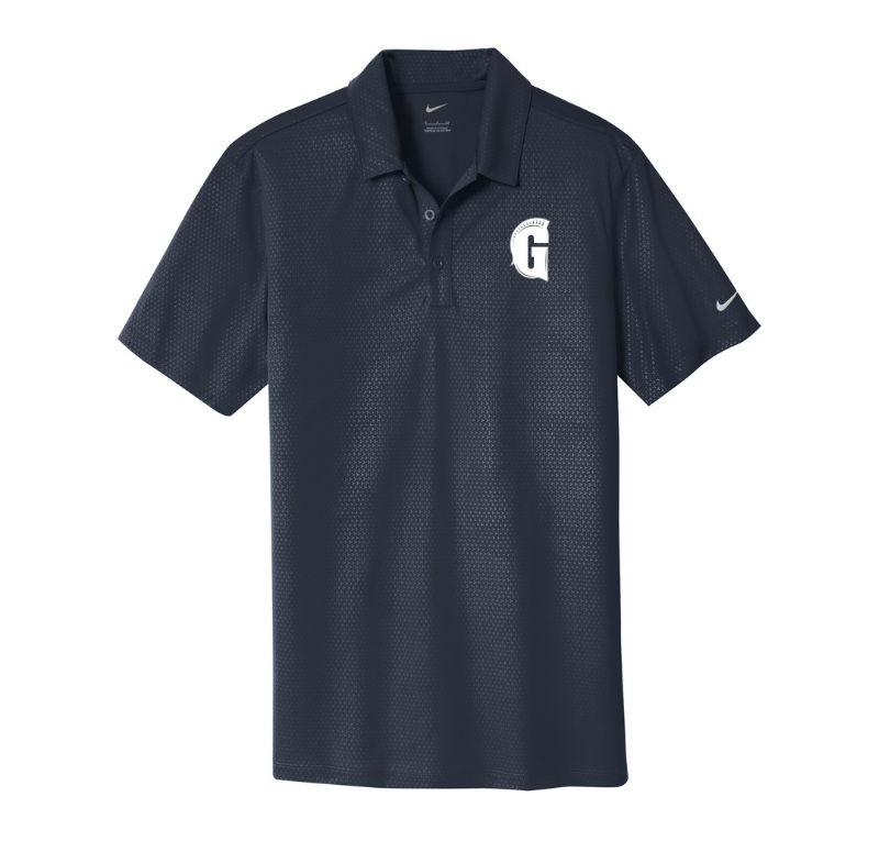 Nike "G" Dri-FIT Embossed Tri-Blade Polo, Navy
