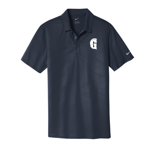 Nike "G" Dri-FIT Embossed Tri-Blade Polo, Navy