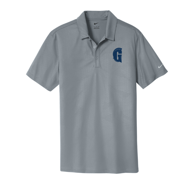 Nike "G" Dri-FIT Embossed Tri-Blade Polo, Grey