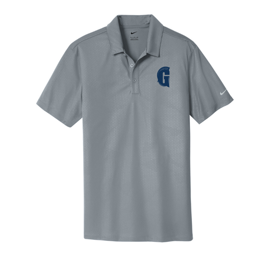 Nike "G" Dri-FIT Embossed Tri-Blade Polo, Grey