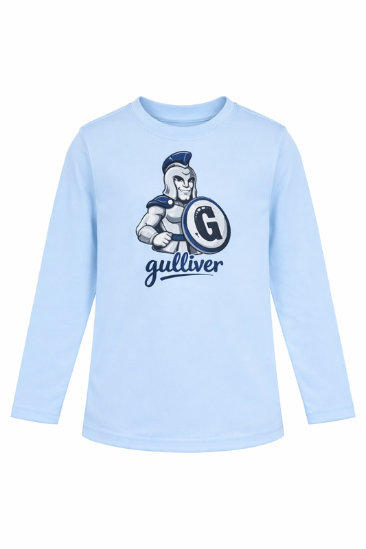 Youth Gully the Raider Blue Dri-Fit Performance Rash Blend Long Sleeve