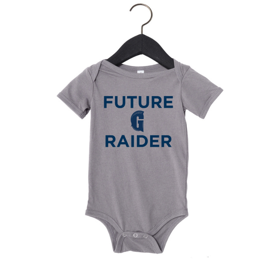 Future Raider Baby Onesie, Grey