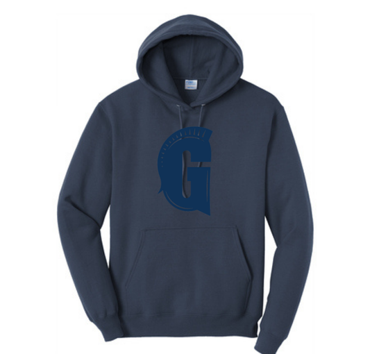 Embossed "G" Fleece Hoodie, Navy