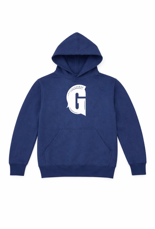 Youth Navy Hoodie W/ White "G"
