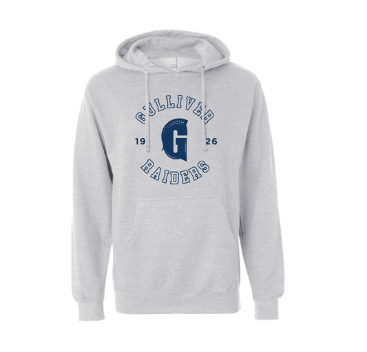 G100 Heather Grey Hooded Sweatshirt